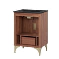 thumbnail image 4 of Pemberly Row 24" Solid Mango Wood Bathroom Vanity in Black/Walnut, 4 of 7