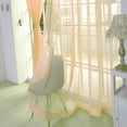 thumbnail image 2 of Sheer Curtains Set of 2, Solid Sheer Curtain Scarf Drapes Rod Pocket Crushed Window Panels for Bedroom Living Room Kitchen, 2 PCS Color Tulle Door Window Curtain Drape, 2 of 3