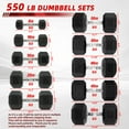 thumbnail image 4 of BalanceFrom 550 LB Dumbbell Set, Pair of 5, 10, 15, 20, 25, 30, 35, 40, 45, 50 LBs, Multiple Packages, 4 of 15