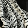 thumbnail image 2 of Plutus Brands Plutus Black and White Zebra Faux Fur Luxury Throw Blanket, Blanket 80L x 90W Twin XL, 2 of 2