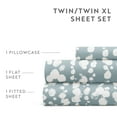 thumbnail image 5 of Noble Linens 3 Piece Pattern Microfiber Bed Sheets Set, Cloud Burst Blue, Twin, 5 of 8