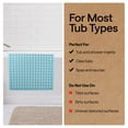 thumbnail image 6 of GORILLA GRIP Patented Bath Tub Shower Mat, Machine Washable Bathtub Floor Liner Mats, Suction Cups and Drain Holes to Keep Tubs Clean, Soft on Feet, Bathroom Essentials, 35x16 Inch, Clear Turquoise, 6 of 10