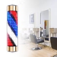 thumbnail image 4 of Poste de barbería Luz giratoria Lámpara de señal interior Iluminación Luces de rayas LED 15cmx65cm Aureato Zulema Luz de poste de peluquero, 4 of 8