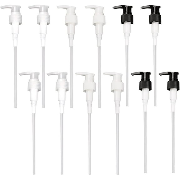 12Pcs 3 Colors Dispensing Pump Universal Refillable Bottles Plastic Dispenser Pumps Liquid Top Replacement for Sanitizer Lotion Cream Fits 0.94"(24MM) Neck Colorful DIY