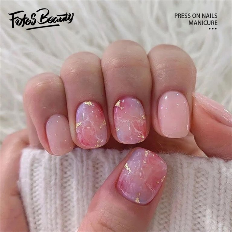 sunset glow powder nails