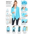 thumbnail image 6 of Women's Casual Long Sleeve Drape Front Open Jacket Cardigan, 6 of 7