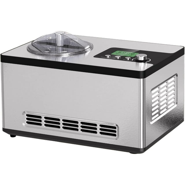 Máquina para hacer helados Homtone 2.1 L con compresor y temporizador LCD