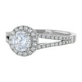 thumbnail image 5 of 14K White Gold 1-1/3 cttw. Certified Diamonds Round-cut Halo Engagement Ring by Hollywood Hills Jewelers, 5 of 6