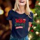 thumbnail image 4 of Gibobby Camiseta Navideña De La Mujer Camiseta de manga corta con cuello redondo y estampado de Navidad para mujer(Marina,CH), 4 of 5