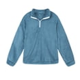 thumbnail image 2 of Gibobby Sudaderas con cremallera Sudadera informal de manga larga con cremallera para mujer con cordón suelto con cremallera de un (Azul, L), 2 of 5