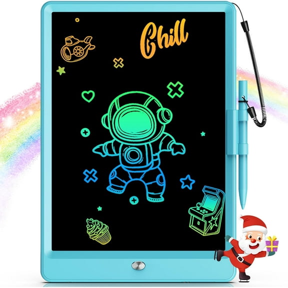 Bravokids Toys for 3-6 Years Old Girls Boys, LCD Writing Tablet 10 Inch Doodle Board, Electronic Drawing Pads, Educational Birthday Gift for 3 4 5 6 7 8 Years Old Kids Toddler (Blue)