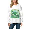 thumbnail image 5 of ICHUANYI St. Patrick's Day Sweatshirts for Women Green Printed Casual Loose Long Sleeve Fit Tops Hoodless Sweatshirts Top, 5 of 5