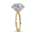 thumbnail image 3 of IGI Certified Lab Grown Diamond Ring | Center 8MM Cushion Cut Solitaire Halo Engagement Promise Rings For Women In 14k Solid Yellow Gold | F-G, VS-SI Quality (3.20 Ctw) Ring Size-5, 3 of 7