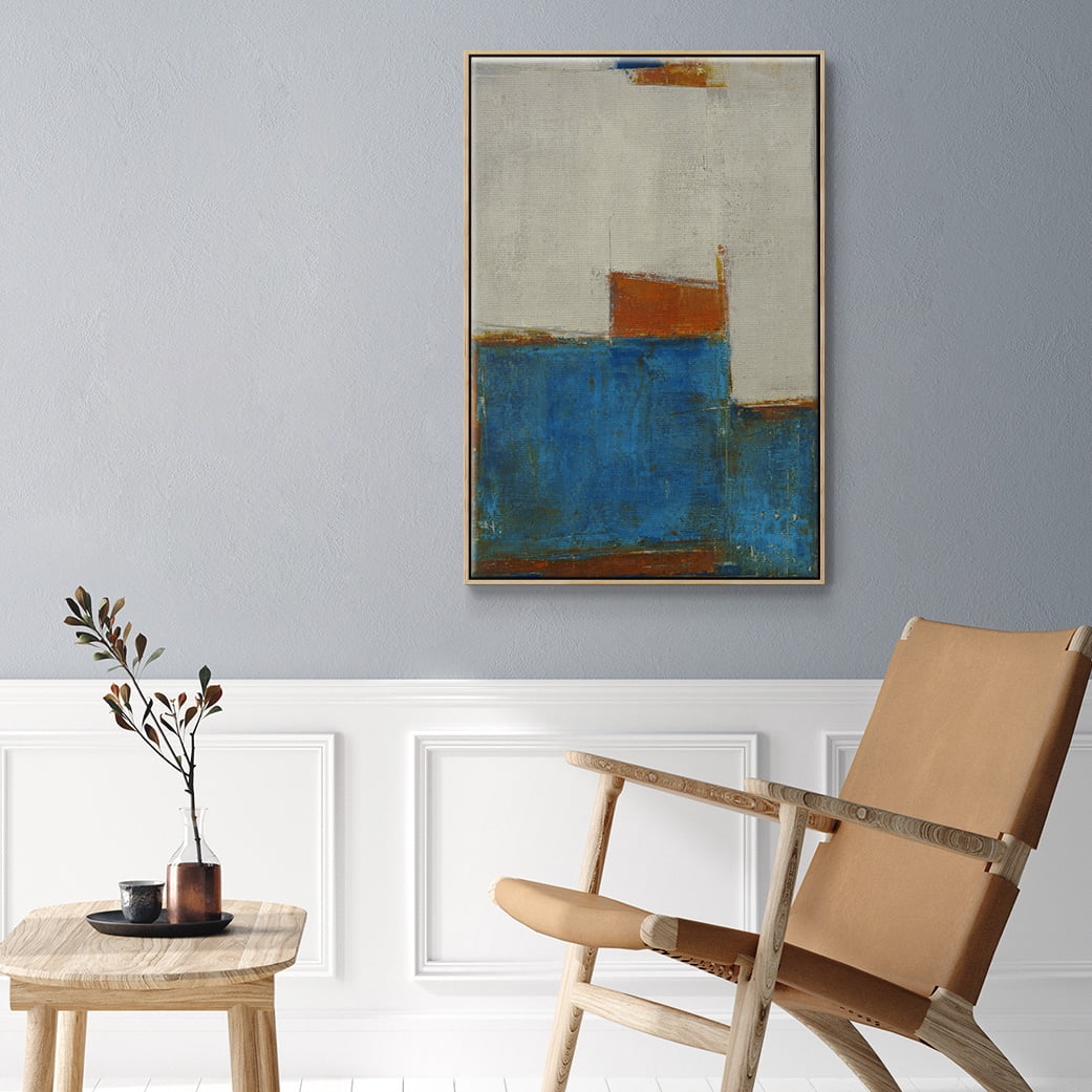Sunset for Somebody Framed Premium Gallery Wrapped Canvas - Ready to Hang - 27 x 41 - Natural Wood Floating Frame