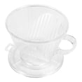 thumbnail image 1 of Transparent Reusable Coffee Dripper And Filters, Cone Shaped Portable Coffee Dripper Pure Flavor Maker Tool,Single Cup Coffee Brewer, 1 of 5