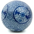 thumbnail image 2 of Handmade 6-inch Blue Medallions Decorative Porcelain Ball (China), 2 of 5