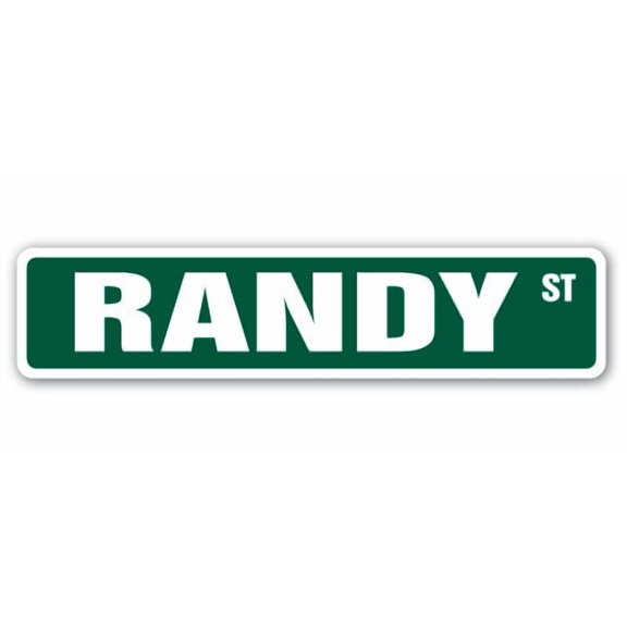 RANDY Street Sign Childrens Name Room Sign | Indoor/Outdoor |  30" Wide