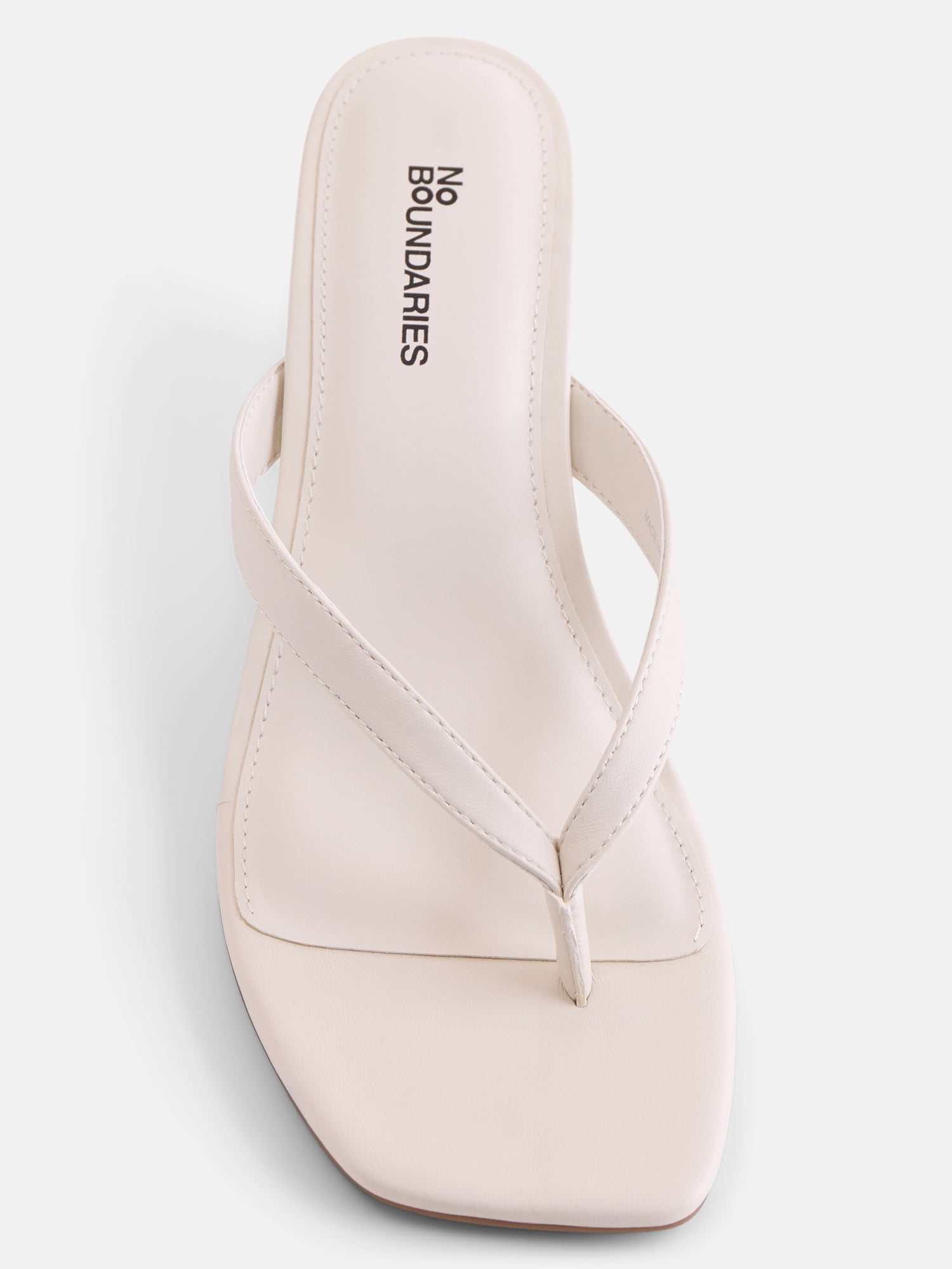 No Boundaries Women's Kitten Heel Thong Sandals