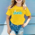 thumbnail image 2 of TZEWGL Tops For Infnat Short Sleeve Crew Neck Monthly Word Prints Clothing For Kids size 6-7T, 2 of 4