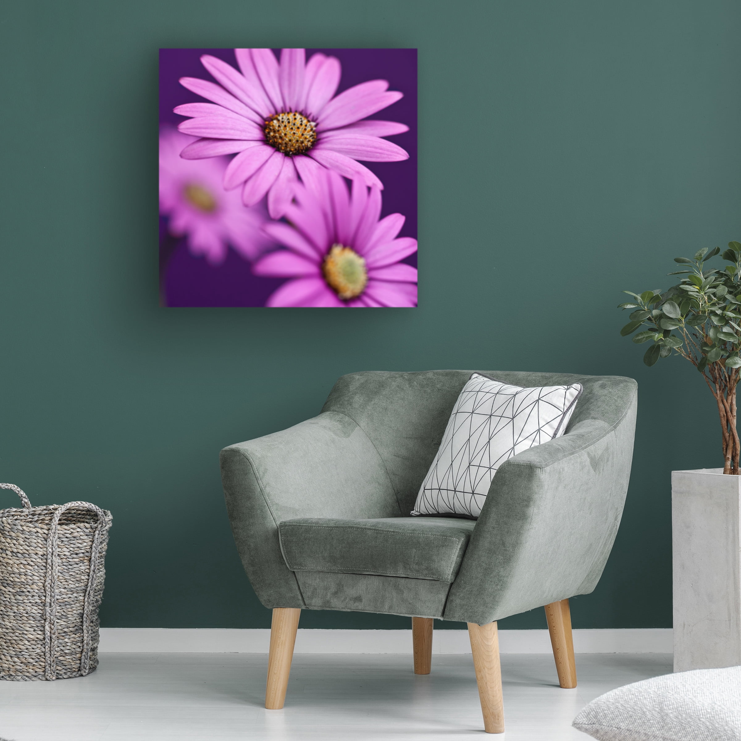 Symposium Design 'Plum Daises III' Canvas Art