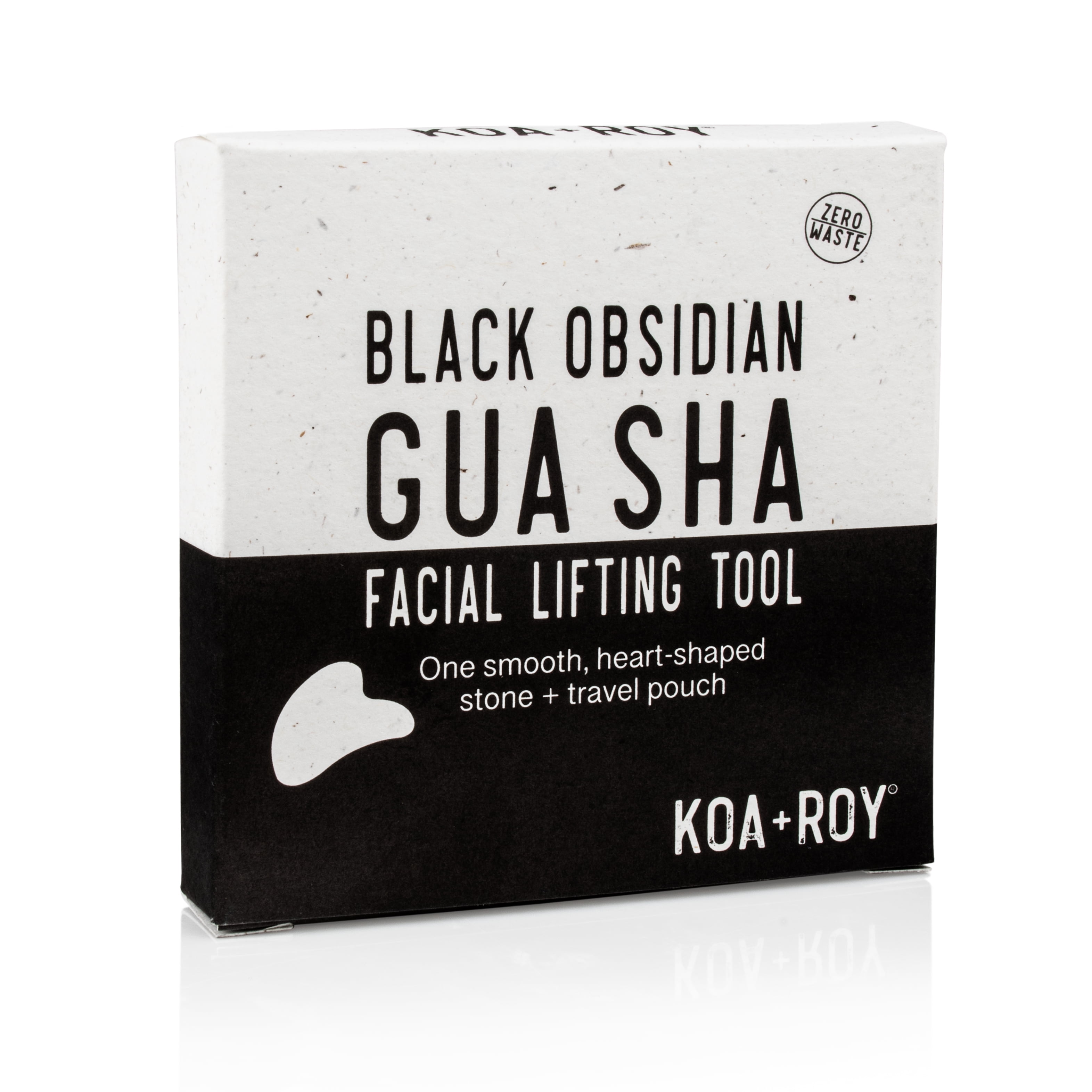 KOA+ROY Black Obsidian Face Gua Sha for face lift Massage