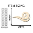 thumbnail image 2 of Unfinished Wood Wind Air Element Shape - Craft - up to 46" DIY 18" / 1/2", 2 of 3