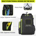 thumbnail image 4 of Mochila Grande para Pickleball HAMBOLY para Hombre y Mujer con Enfriador Negra, 4 of 6