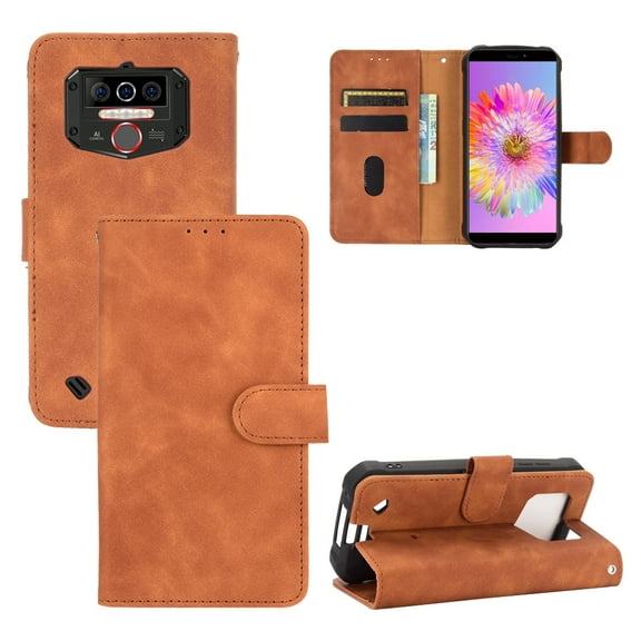 For Oukitel WP5 Solid Color Skin Feel Magnetic Buckle Horizontal Flip Calf Texture PU Leather Case For Oukitel WP5