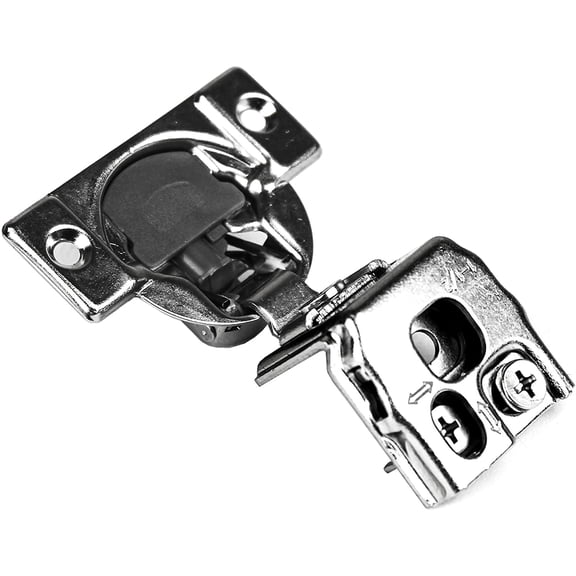 Berta (2 Pieces) 1 1/2 inch Overlay, 90 Degree Restricted Opening Angle, Soft Closing, 6-Ways 3-Cam Adjustment, Concealed Face Frame Kitchen Cabinet Door Hinges with Screws