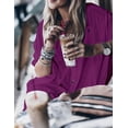 thumbnail image 3 of Bsubseach Women Swimsuit Cover up Bathing Suit Cover ups Rayon Long Sleeve V Neck Bikini Cover up Beach Dress Online, 3 of 4