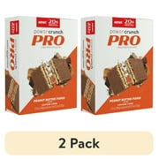 (2 pack) Power Crunch PRO High DH Hydrolyzed Whey Protein Bar, Peanut Butter Fudge, 8.2 oz, 4 count