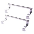 thumbnail image 1 of 2 Pcs Stainless Steel Towel Hanging Rack Single-bar Multi-function Doors Organizer Punch-free Towel Hanger (Size L, 36cm), 1 of 7