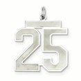 thumbnail image 1 of Collier Pendentif en Argent Sterling 925 Numéro 25 Breloques, 1 of 6