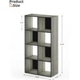 thumbnail image 2 of 8 Cube Bookcase and Bookshelf, Freestanding Display Storage Shelves, Wooden Book Organizer for Living Room, Bedroom, Kids Room, Grey, 2 of 6