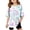 Z3 White, variant on HCYSFG Cheetah Print Tunic Tops For Girls Leopard Print T Shirts Crewneck Elbow Sleeve Tunic Length Loose Fit Pullover Tees