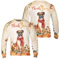thumbnail image 3 of Happy Thanksgiving Boxer with Turkey Pumpkins Autumn Vibes All Over Print 3D Sweatshirt Unisex Merch Boxers Dog Lover Gifts Idea - 12018, 3 of 6