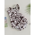thumbnail image 4 of Coduop Baby Girls Casual Sleeveless Rompers,Floral/Zebra Geometric Newborn Bodysuit Playsuits, 4 of 8