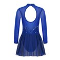 thumbnail image 3 of Aislor Youth Girls Shiny Long Sleeves Figure Ice Skating Leotard Ballet Dress, 3 of 7