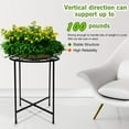 thumbnail image 4 of Weogot 15” Black Metal Round Plant Stand with Rustproof Feature for Indoor/Outdoor Use, 4 of 7