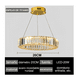 thumbnail image 5 of Lámpara Colgante Belug De Techo Cristal Decorativa Moderna Comedor Dorado, 5 of 5