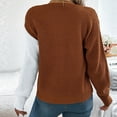 thumbnail image 4 of Buigttklop Women Long Sleeve V Neck Button Down Sweater Solid Color Ribbed Knit Sweater Casual Relaxed Fit Pullover Jumper, 4 of 6