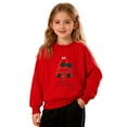 thumbnail image 3 of Chandail à Col Rond Imprimé pour Petits Enfants, Manches Longues, Chandail Confortable pour Filles, Haut à Capuche Décontracté, Tenue de Vacances Festive, Tenue à Capuche pour Petite Fille, Vêtements d'Été pour Bébé Garçon, Grande Taille Anime Rouge 7-8 Ans, 3 of 5