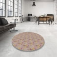 thumbnail image 3 of Ahgly Company Indoor Square Patterned Dark Gold Brown Novelty Area Rugs, 6' Square, 3 of 6