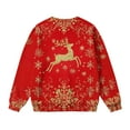 thumbnail image 5 of Favoffer Toddler Girls Christmas Sweatshirt Kids Santa Claus Elk Bear Shirt Xmas Hoodie Cotton Long Sleeve Tops for 1-15Y, 5 of 7