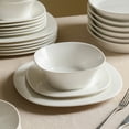 thumbnail image 6 of Stone Lain Quadro 4-Piece Dinner Plate Set Porcelain, Service for 4, White, 6 of 6