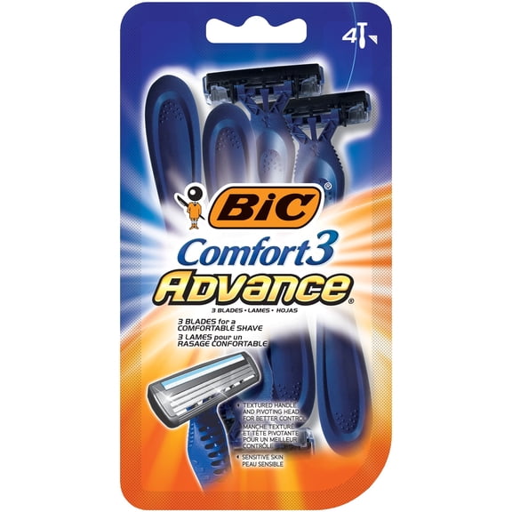 Bic Comfort 3 Advance Shaver, Disposable 4 ea
