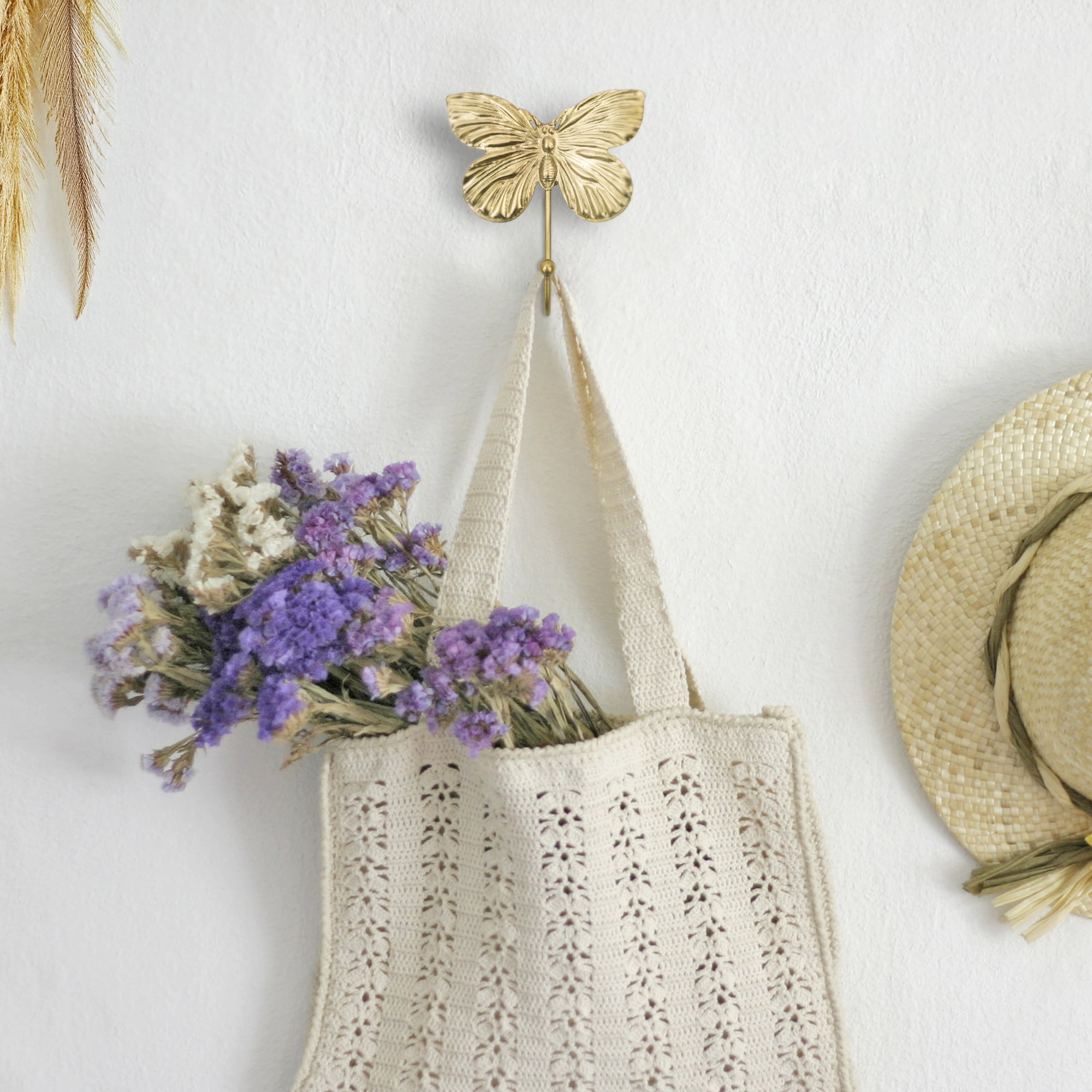 Mainstays Gold Butterfly Decorative Wall Hook