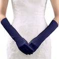 thumbnail image 3 of HJYCHN Elegant Women Satin Gloves for Wedding Party Formal Evening Events and Navy One Size, 3 of 3
