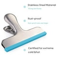 thumbnail image 5 of Clearance!Silicone Stainless Steel Sealing Clip 1 Pack Chip Bag Clips Covered with Silicone - No More Sharps Edges - Food Bags Clips - Air Tight Seal, Heavy Duty(Blue), 5 of 5