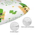 thumbnail image 3 of Fotbe happy dog. St. Patricks Day Funda de Almohada Decorativa Estilo Occidental, Lujo en Algodón, Fundas para Almohadas King, Cojín Estampado para Decoración del Hogar-16"x24", 3 of 6